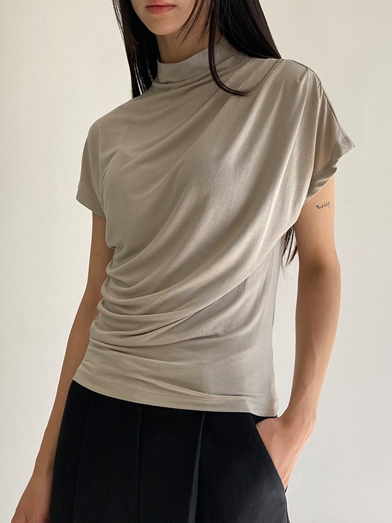 Momo Draped Half Sleeve T-shirt - PLAMM